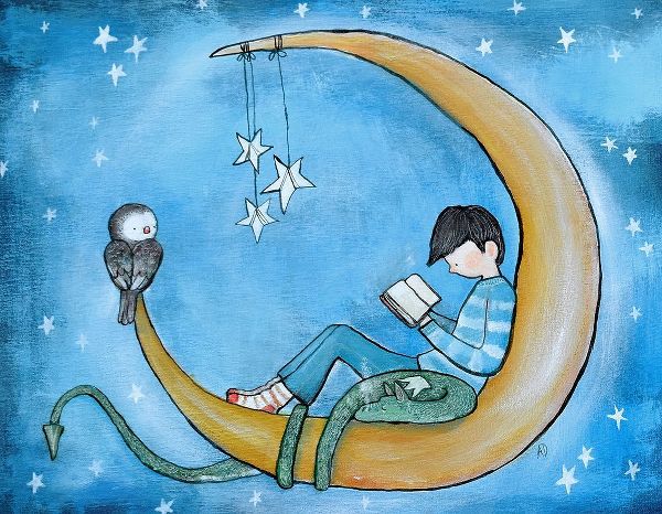 Doss, Andrea 아티스트의 Boy Reading On Moon작품입니다.