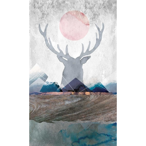 Deer and Mountains 2