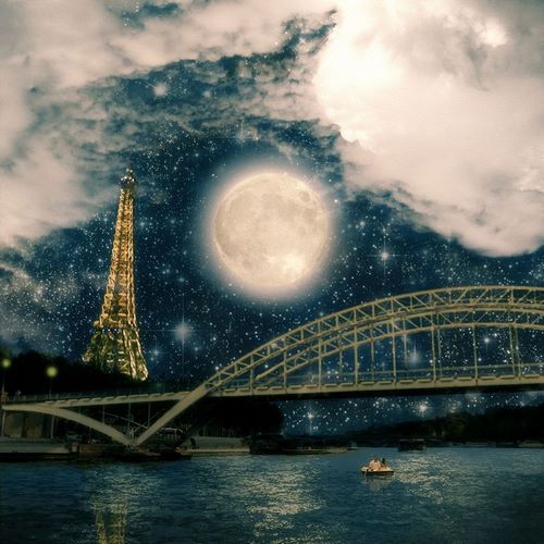 Flores, Paula Belle 아티스트의 One Starry Night in Paris 작품