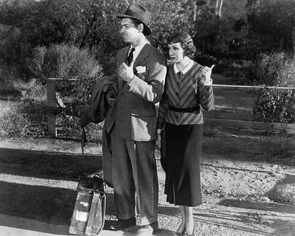 Clark Gable and Claudette Colbert 1934 It Happened One Night