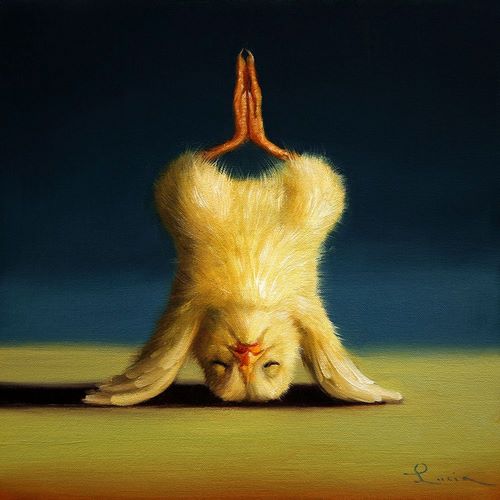 Heffernan, Lucia 작가의 Yoga Chick Lotus Headstand 작품
