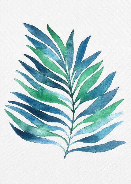 Juncos, Cami 아티스트의 Blue and Green Watercolor Leaves 1작품입니다.