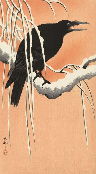 Koson, Ohara 아티스트의 Crow on a Snowy Bough, 1900-1930작품입니다.