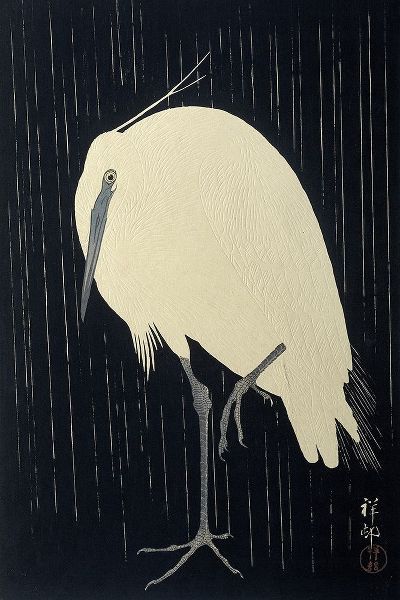 Koson, Ohara 아티스트의 Egret in the Rain, 1925-1936작품입니다.