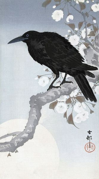 Koson, Ohara 아티스트의 Crow at Full Moon, 1900-1930작품입니다.