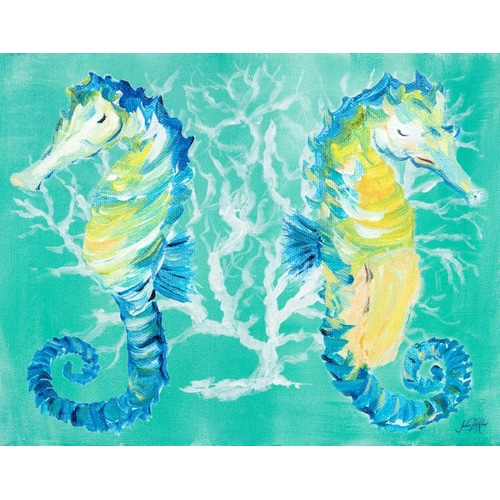 Seahorses on Coral