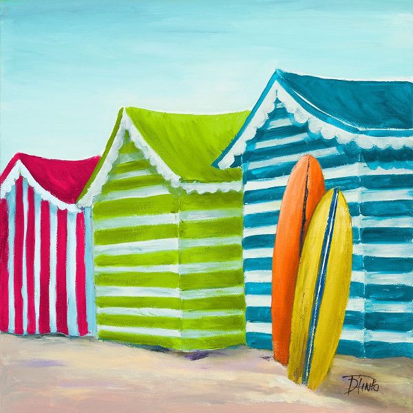 Pinto, Patricia 아티스트의 Vibrant Beach Cabanas작품입니다.