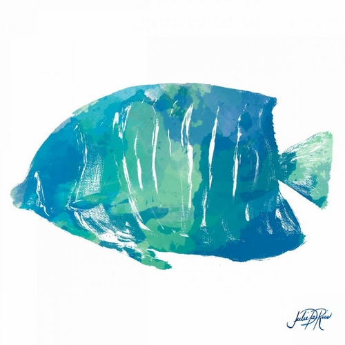 Watercolor Fish in Teal IV