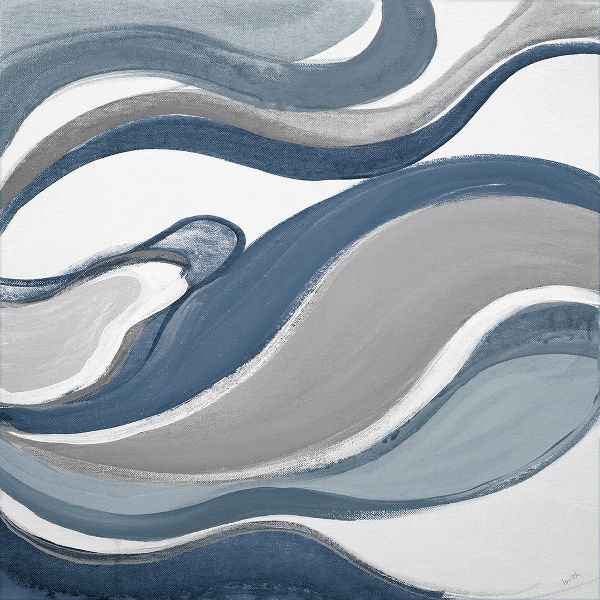 Blue Curves Abstract Square