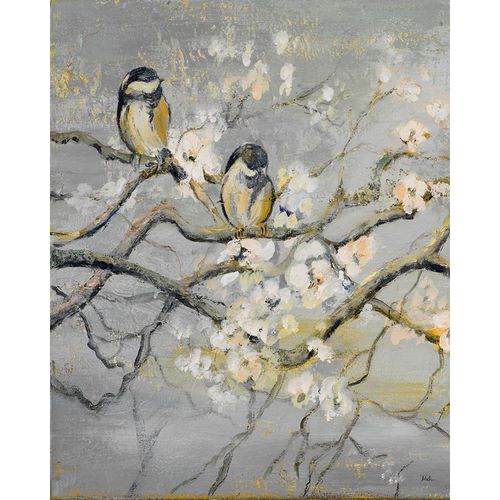 Pinto, Patricia 작가의 Gold and Gray Branch with Birds I 작품