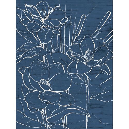Floral Sketch on Navy II