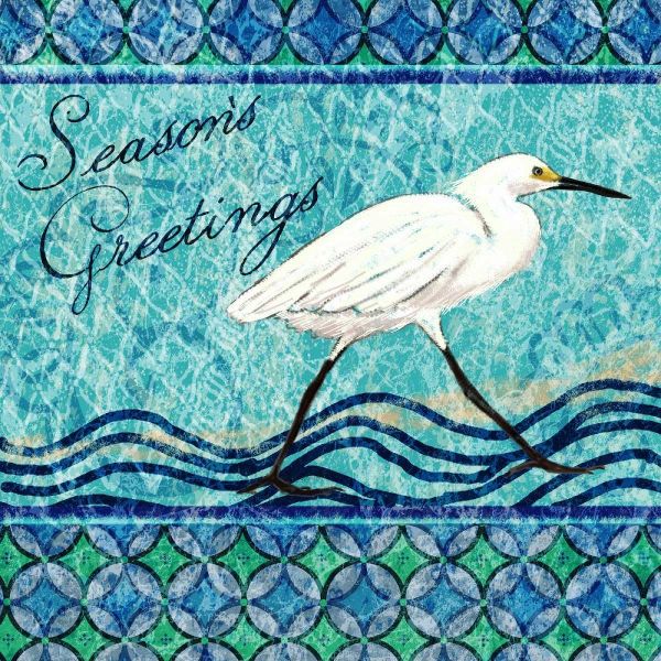 Snowy Egret Seasons Greeting I