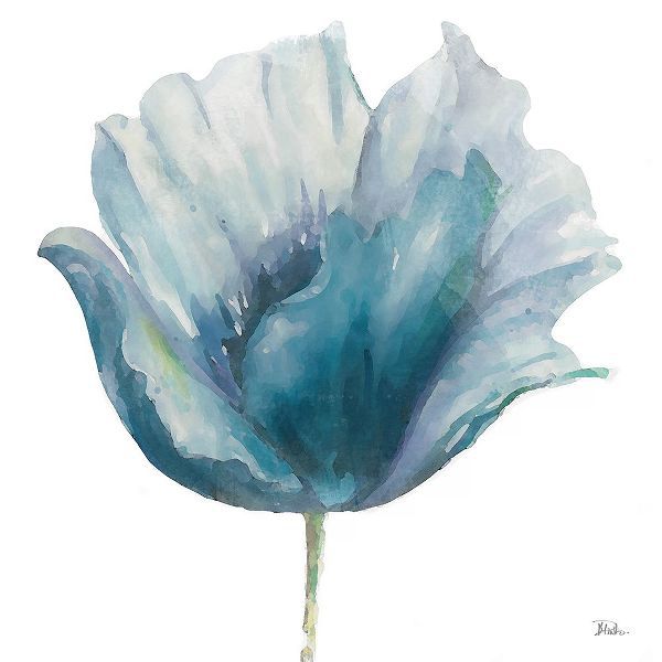 Flower in Blue I (on white)