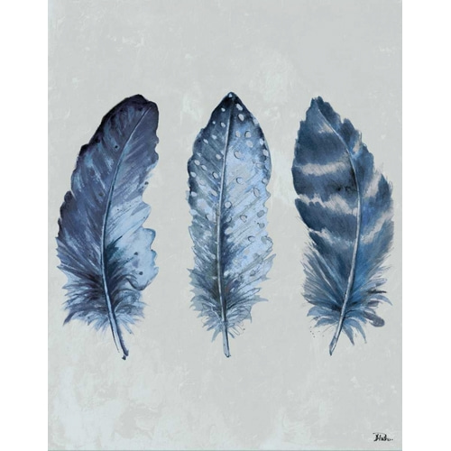 Indigo Blue Feathers I