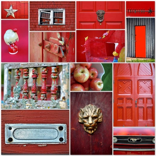 Apple Red Collage