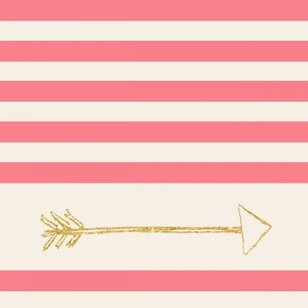 Pink and Gold Faded Arrow