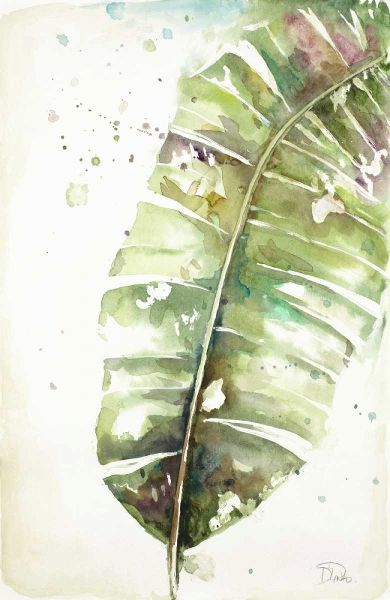 Watercolor Plantain Leaves II