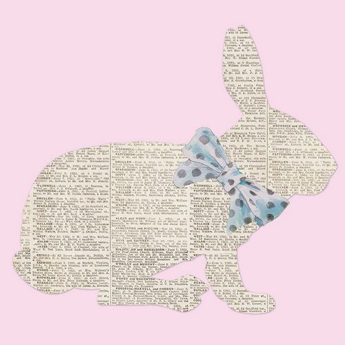 Loreth, Lanie 작가의 Easter Bunny Silhouette with Bow 작품