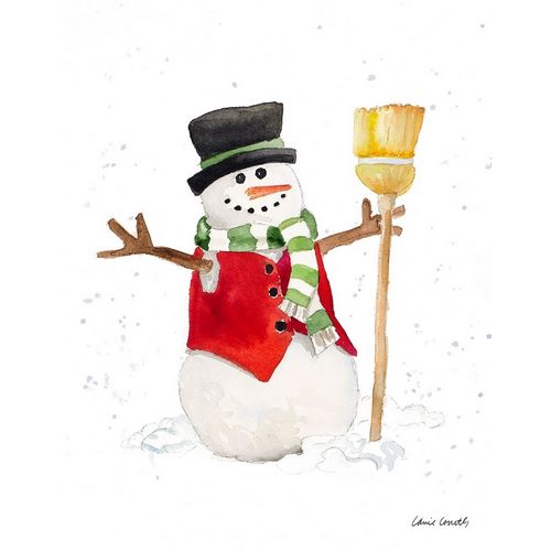Watercolor Snowman I