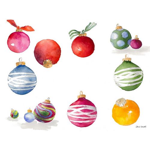 Christmas Ornaments Watercolor II