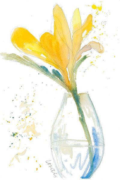 Flowers in Clear Vase I