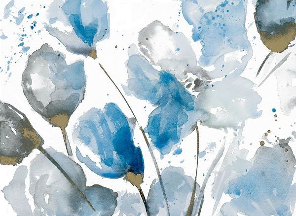 Blue Abstract Floral II