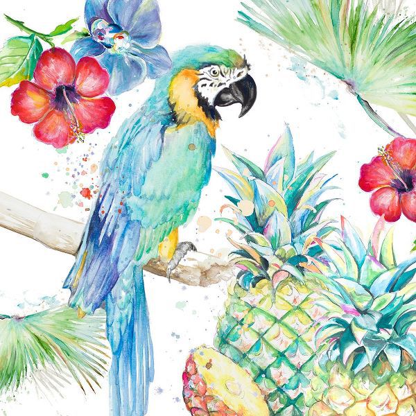Pinto, Patricia 작가의 Parrot on Tropical Background 작품