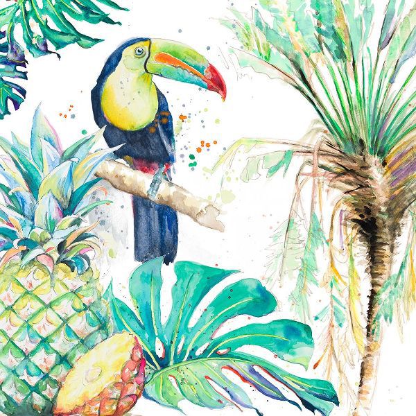 Pinto, Patricia 작가의 Toucan on Tropical Background 작품