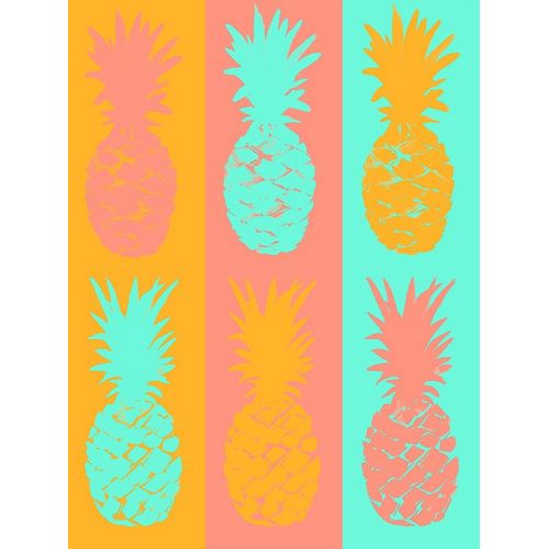 Vibrant Striped Pineapples