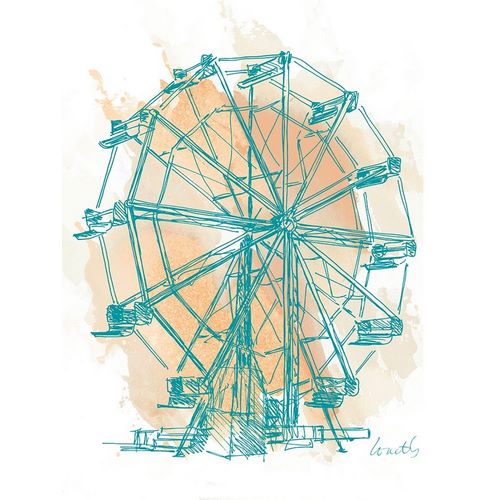 Teal Ferris Wheel I