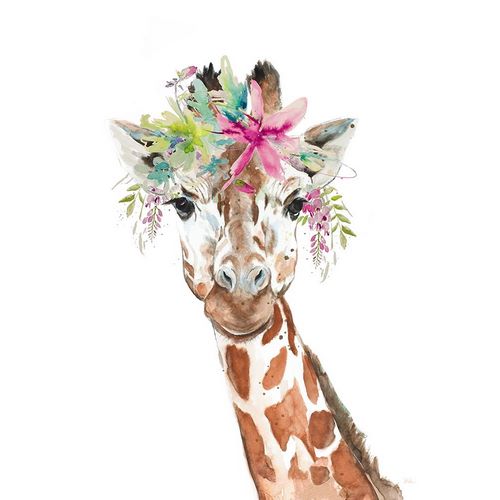 Giraffe With FLoral Crown