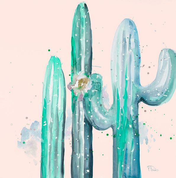 Desert Cactus on Blush