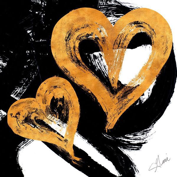 Ritter, Gina 아티스트의 Black And Gold Heart Strokes II작품입니다.
