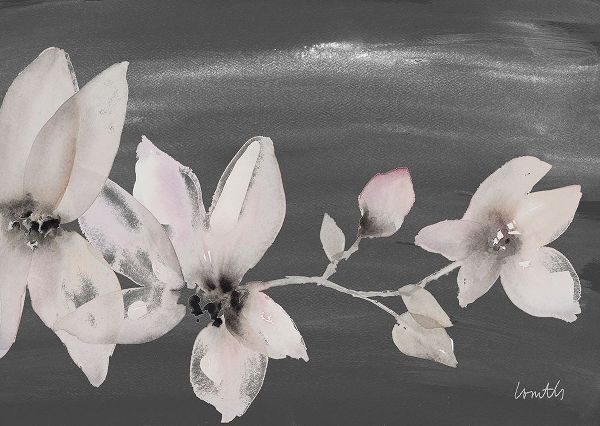 Blooming Whispers on Chalkboard I