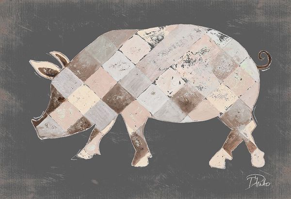 Rustic Plaid Pig