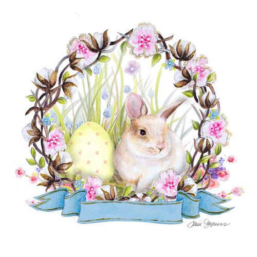 Gaynor, Janice 아티스트의 Wreath Bunny I작품입니다.