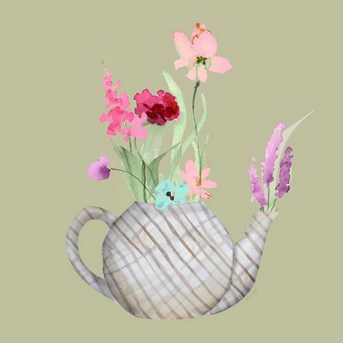 Loreth, Lanie 작가의 Floral In A Sriped Vase I 작품