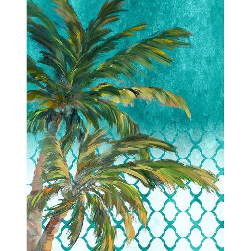 DeRice, Julie 아티스트의 Tropical Trees on Chevron I작품입니다.