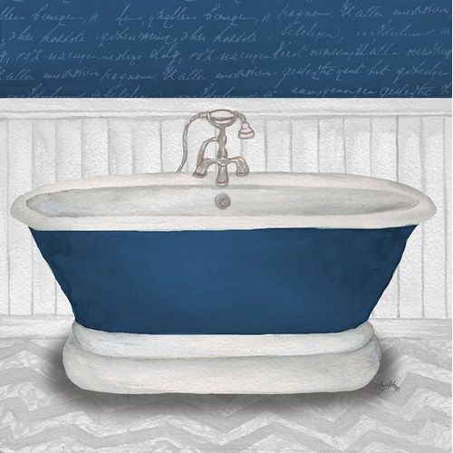 Deep Blue Nautical Bath I