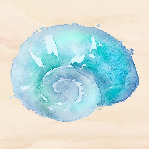 Watercolor Shell and Sand II