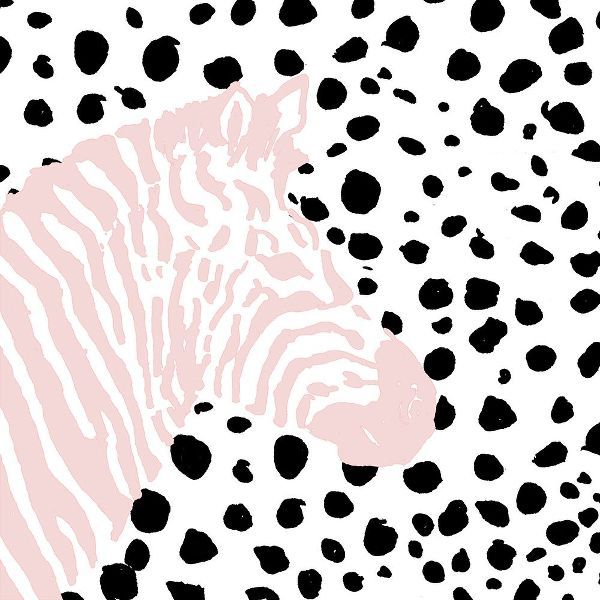 Pinto, Patricia 작가의 Pink Zebra On Dots 작품