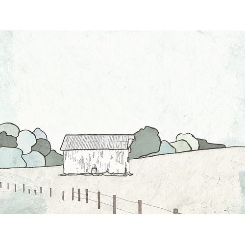 Farmhouse Under White Skies