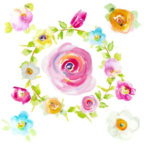 Pinto, Patricia 아티스트의 Rosy Floral Wreath작품입니다.