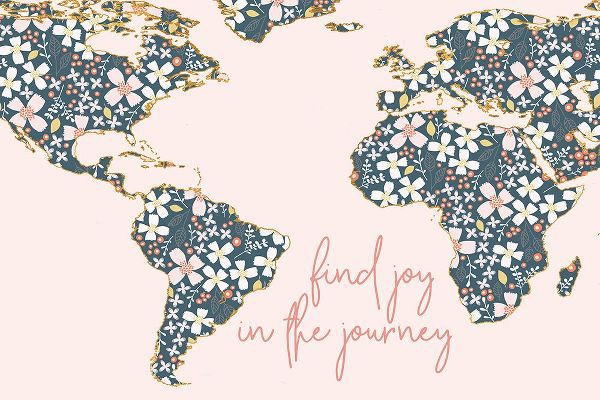Gardner, Sarah 아티스트의 Find Joy In The Journey Map on Pink작품입니다.