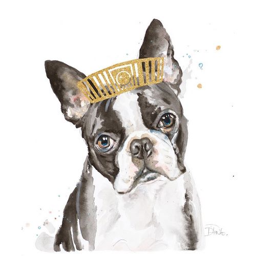 French Bulldog with Crown
