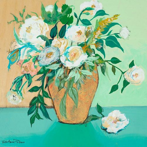 Vase of White Roses