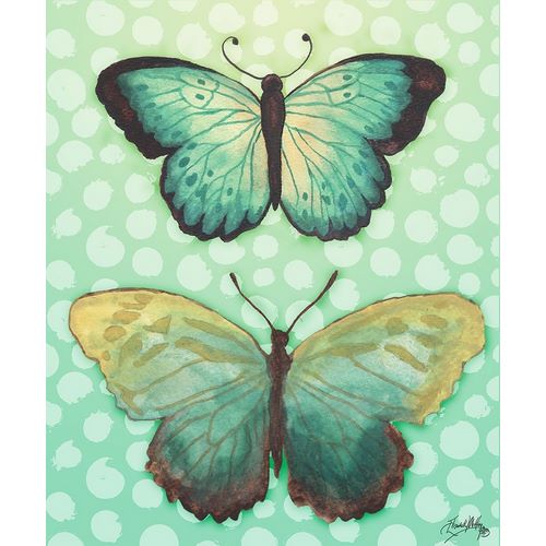 Butterfly Duo in Teal