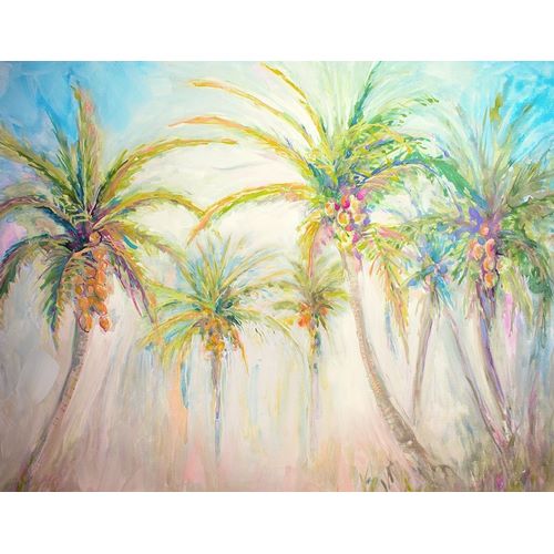 Watercolor Palms Scene