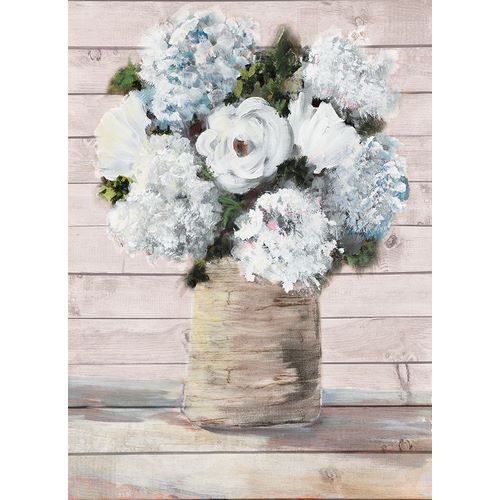 White and Blue Rustic Blooms
