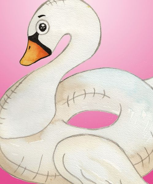 Swan Float on Pink